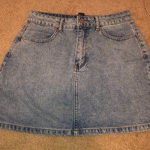 forever 21, light  wash denim skirt